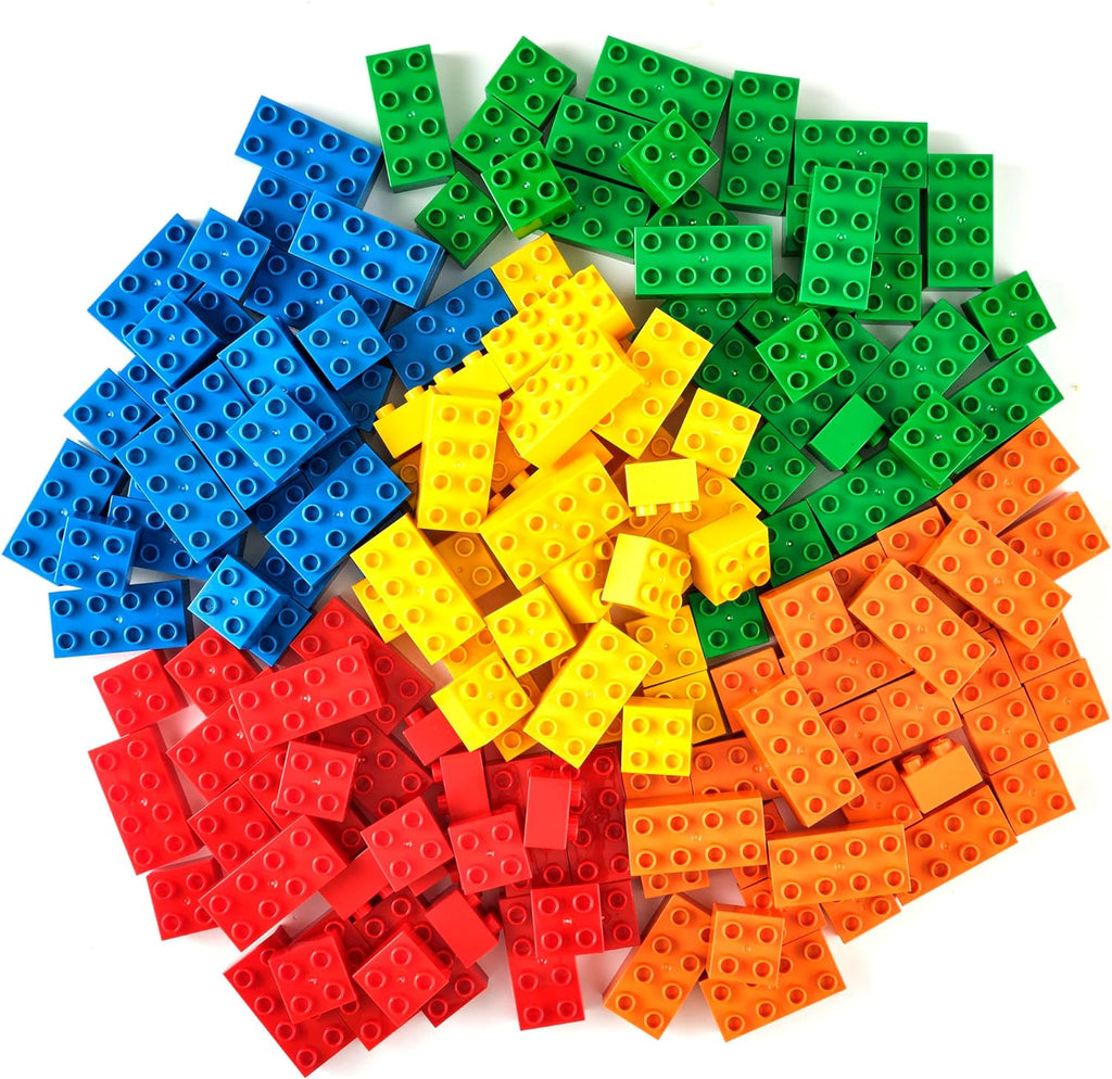 Big Blocks Set, Large Building Blocks for Ages 3 and Up, 100% Compatible with All Major Brands, Classic Colors, 151 Pieces