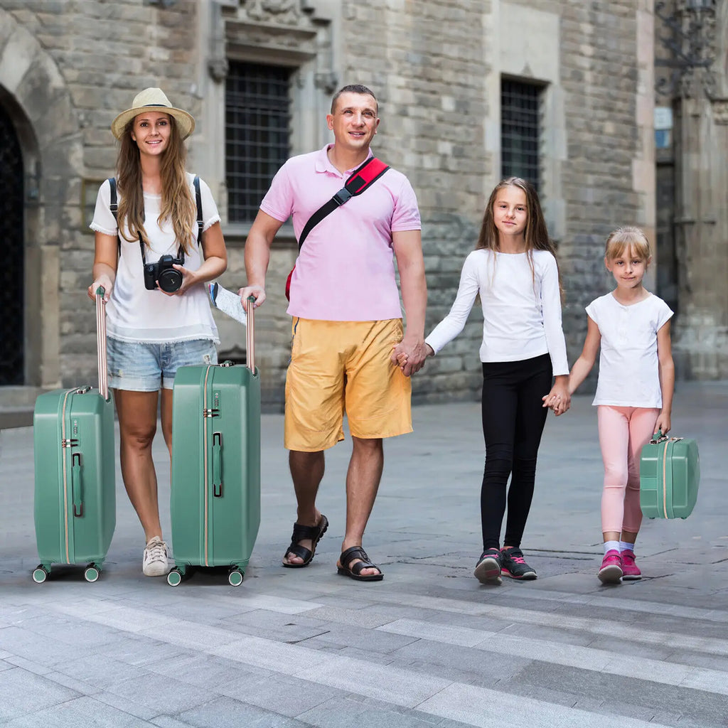 Luggage Set 5Pieces Hard Shell Suitcase Set Family Travel Luggage Suit Business Travel Boarding Luggage with TSA Lock