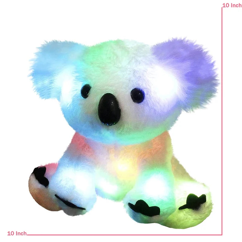 20-60Cm Kawaii Luminous Stuffed Animal Rainbow Elephant Glow Plush Toys with LED Night Music Lights Lullabies Gifts for Kids